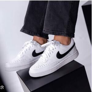 Nike Women's Footwear Court Vision Lo Nn White Black Size 7